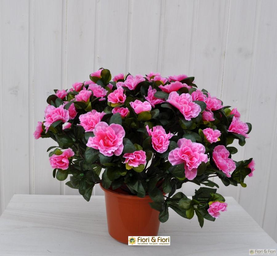 Azalea Pianta Artificiale 35cm Rosa
