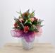 Bouquet fiori artificiali Flora rosa