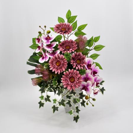 Bouquet fiori artificiali Gerbera fucsia