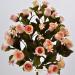 Bouquet di fiori artificiali Rosa Tea salmone