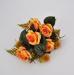 Bouquet di fiori artificiali Rosa Tea arancio