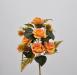 Bouquet di fiori artificiali Rosa Tea arancio