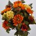 Bouquet fiori finti Dalia country arancio