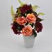 Bouquet fiori artificiali Rose country rosso