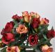 P Bouquet fiori artificiali rose lady mary rosso