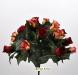Bouquet fiori artificiali Rose Lady Mary rosso
