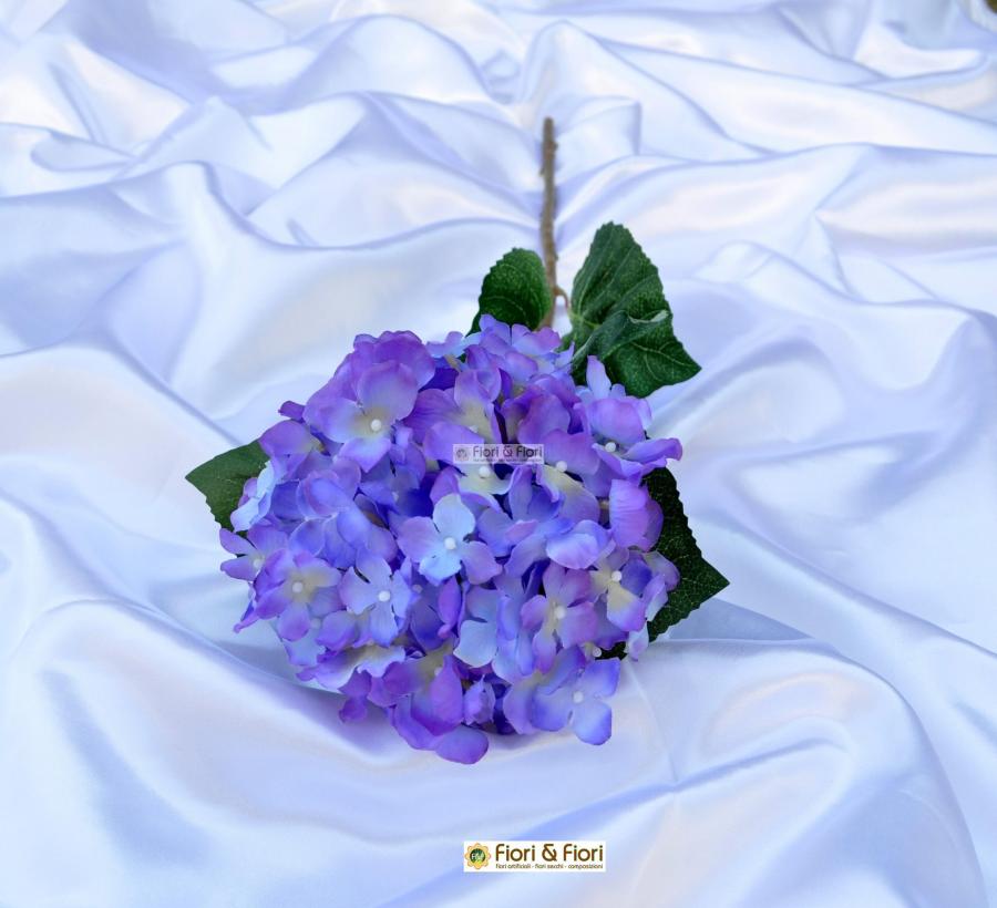 5 Pezzi Fiori Artificiali Di Ortensia, 5 Teste Di Fiori Di Ortensia Artificiali, Elegante Bouquet Di Ortensie, Fiori Finti Di Ortensia In Seta Con E Foglia Per Nozze Festa Tavolo Centrotavola