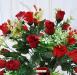 Bouquet boccioli di rosa artificiale rosso