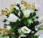 Bouquet boccioli rosa artificiale bianco