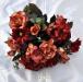 Bouquet fiori artificiali Rosa e Ortensia rosso