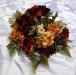 Bouquet fiori finti Dalia country rosso