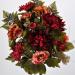 Bouquet fiori finti Dalia country rosso