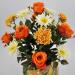 Bouquet fiori artificiali Gerbera Rosa arancio