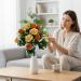 Bouquet fiori artificiali Rosanna arancio