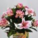 Bouquet fiori artificiali Lilium Rose rosa