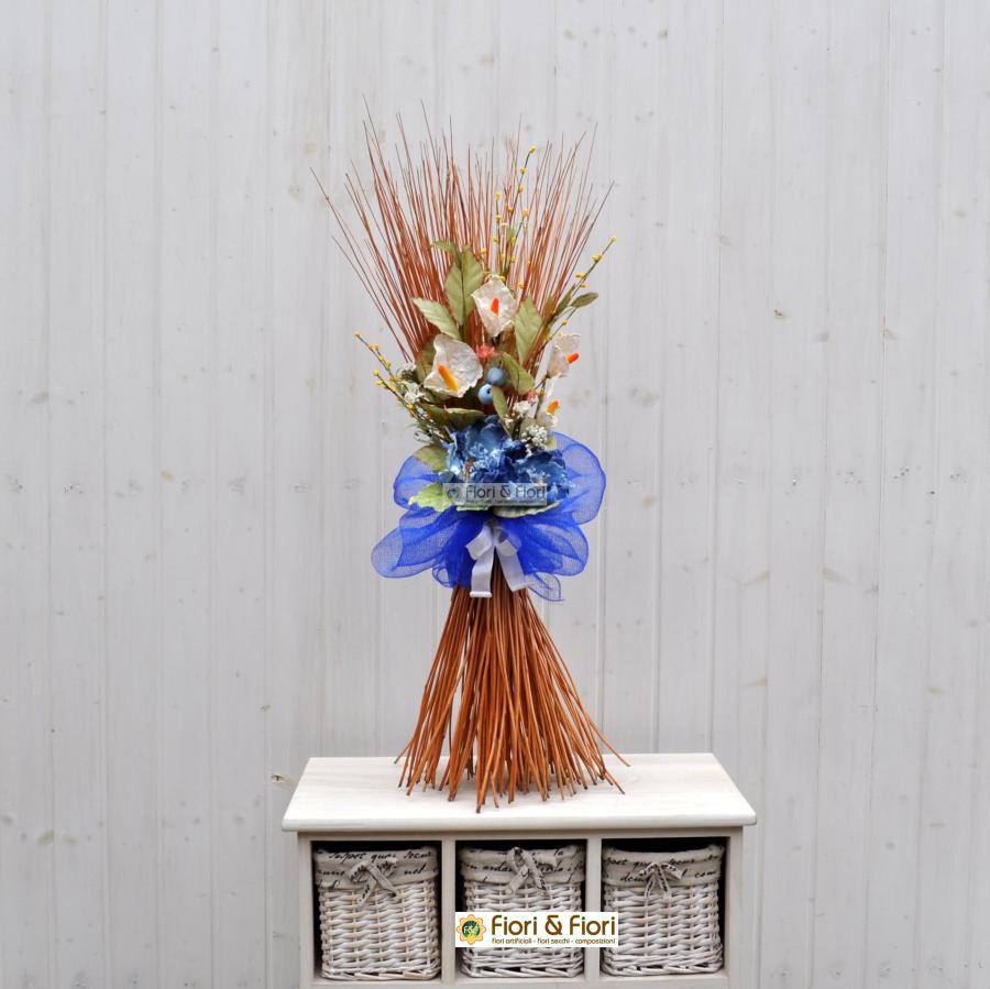 OUKEYI 6 fiori finti delphinium in seta, 85,1 cm, fiori artificiali a stelo lungo, per vasi alti, decorazione per la casa, matrimoni, feste (blu navy