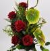 Bouquet fiori artificiali Rosa Anthurium rosso