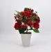 Bouquet fiori artificiali Leonardo rosso