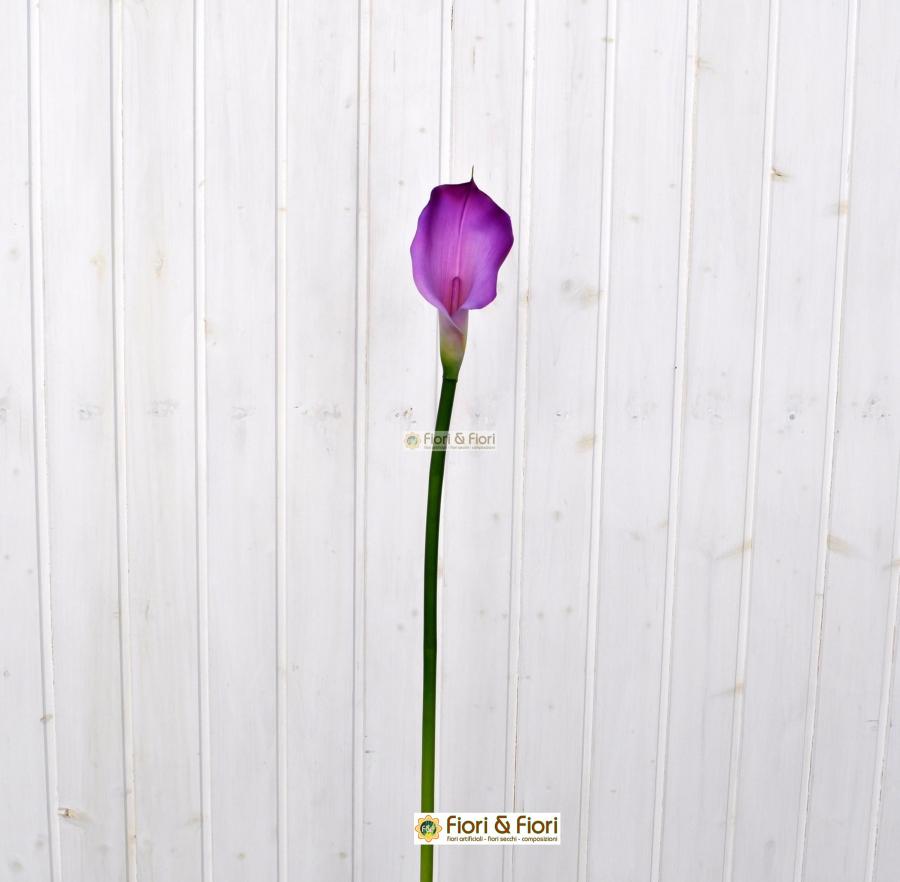 Fiore artificiale Calla elegant viola per bouquet di fiori finti