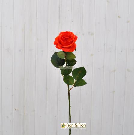 Fiore artificiale Rosa france arancio